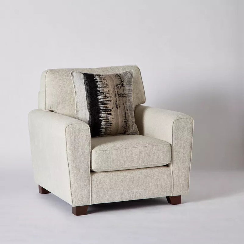 Zunayra Modern Fabric Single-Seater Sofa with Square Armrest and Cushion – Compact Accent Armchair for Living Room